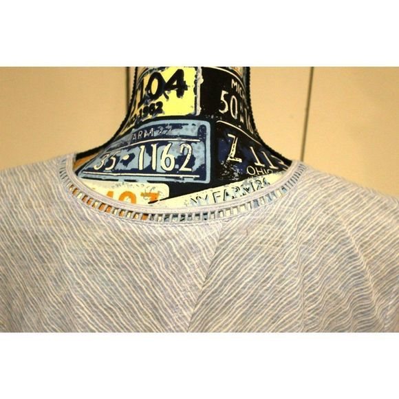 John Paul Richard Light Blue Bell Sleeves Split Front and Back Women's Blouse To - Picture 5 of 5